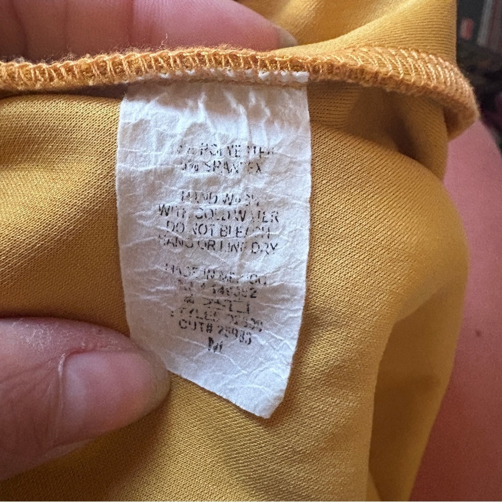 Fashion Nova Mustard Yellow Belted Midi Dress Medium Side Slit Tie Waist - Picture 4 of 4